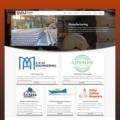BAFM Investment: Holding Company Website Design Project