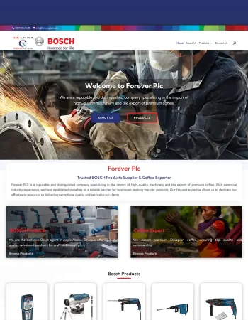 Forever Plc BOSCH Product Importer Company Website Design Project