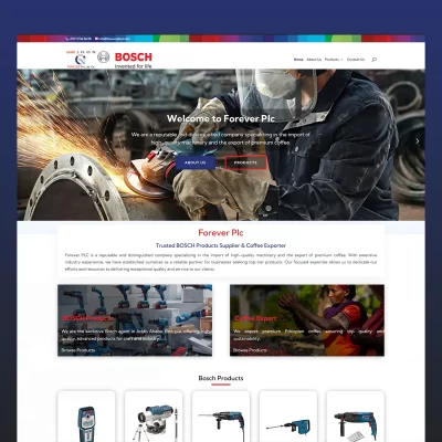 Forever Plc BOSCH Product Importer Company Website Design Project