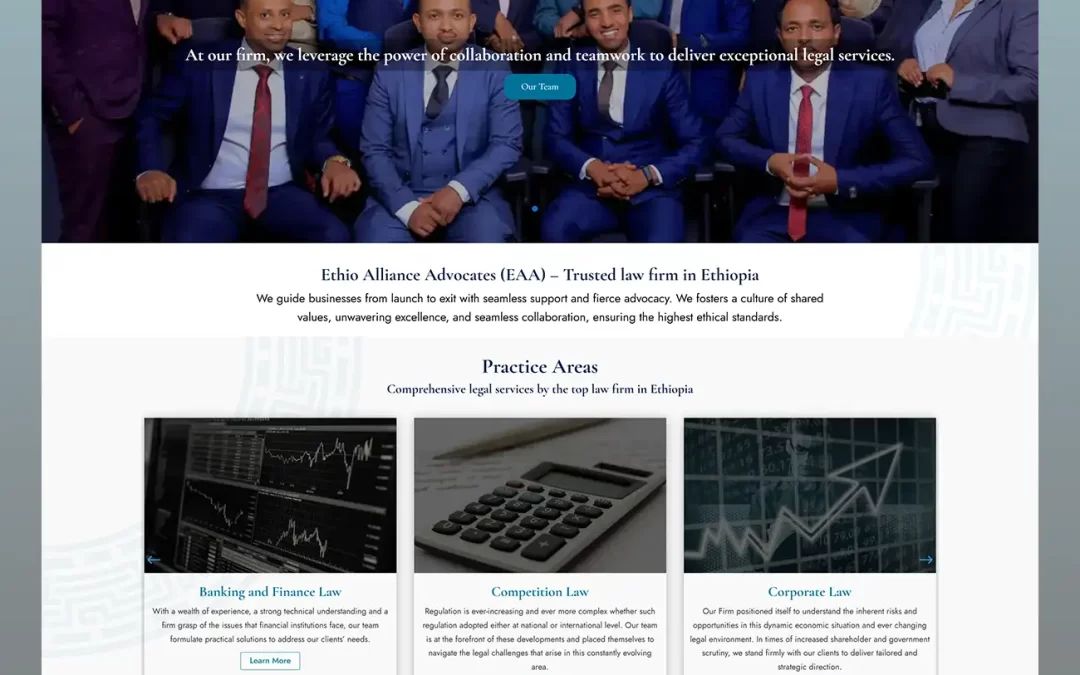 Ethio Alliance Advocates: Law Firm Website Development Project