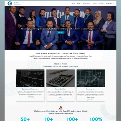 Ethio Alliance Advocates: Law Firm Website Development Project