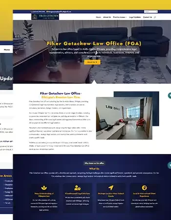 Fiker Getachew Law Office Website Design Project