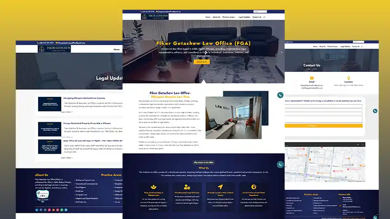 Fiker Getachew Ethiopia Lawyer Law Office Attorney Website Design Service Engocha Technologies