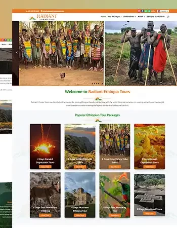 Radiant Ethiopia Tours Website Development & Logo Design Project
