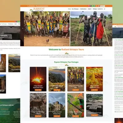 Radiant Ethiopia Tours Website Development & Logo Design Project