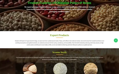 VAX Impex: Coffee and Oil Seed Exporter Website Development Project