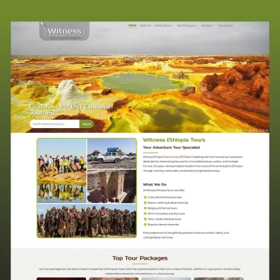 Witness Ethiopia Tours Website Design Project